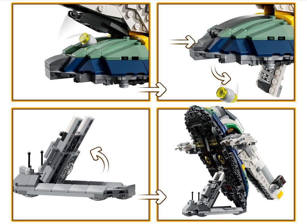 LEGO 75433 Star Wars Statek kosmiczny Jango Fetta wózek serwisowy   