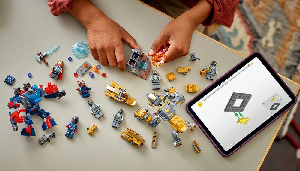 LEGO 76322 Marvel Avengers: Koniec gry Thor kontra Chitauri zdolności manualne rozwój dziecka koordynacja umiejętności wyobraźnia 
 