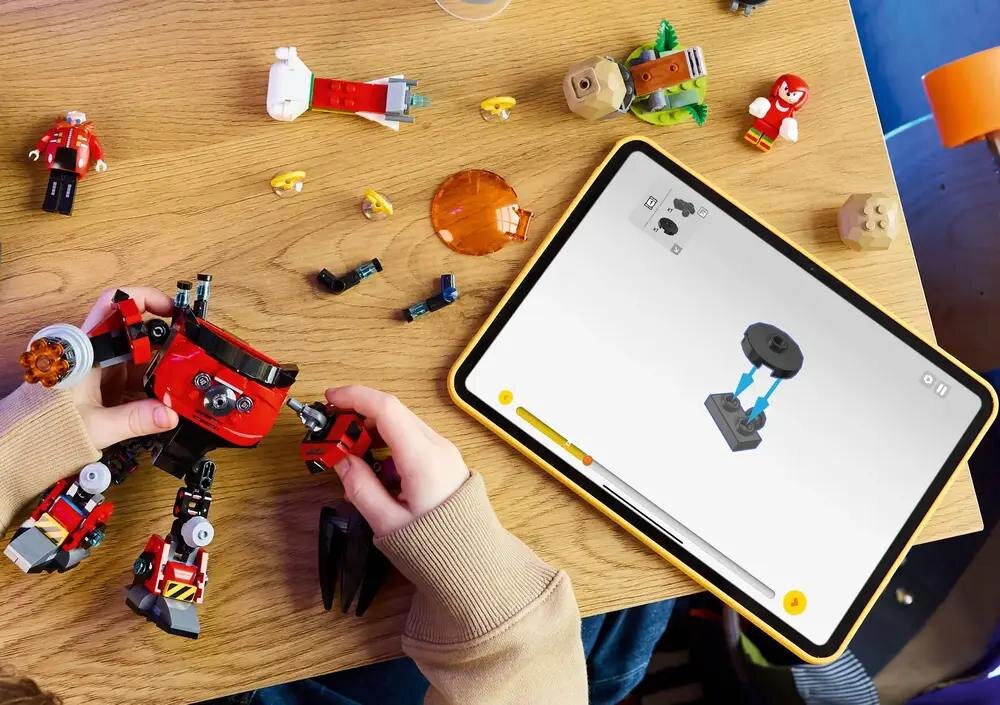 LEGO 77005 Sonic The Hedgehog Knuckles kontra Dr. Eggman w mechu Egg Crusher zdolności manualne rozwój dziecka koordynacja umiejętności wyobraźnia