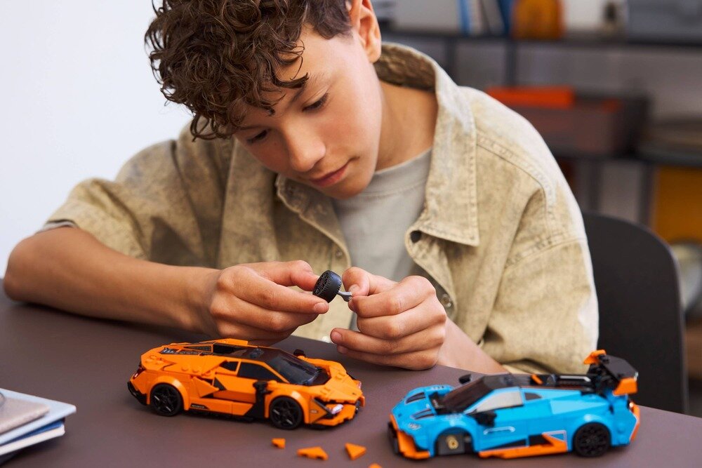 LEGO 77238 Speed Champions Lamborghini Revuelto i Huracán STO światła przednie i tylne w kształcie litery Y Modele detale