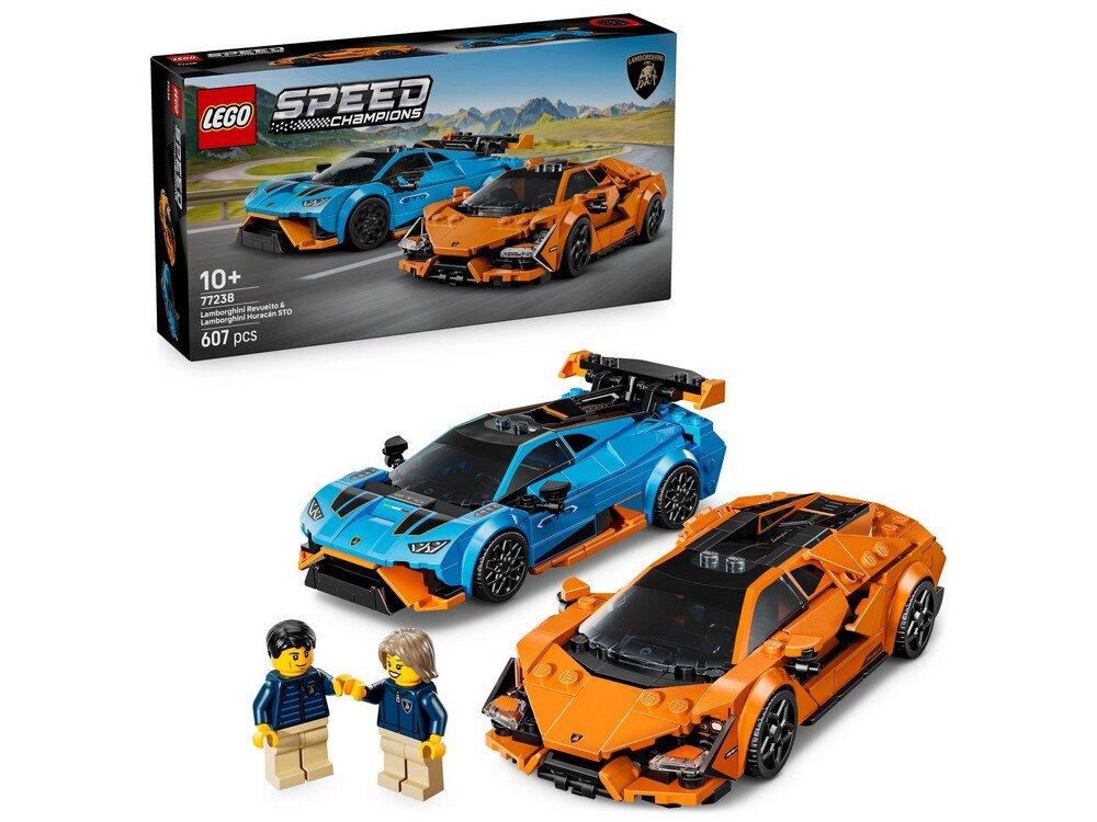 LEGO 77238 Speed Champions Lamborghini Revuelto i Huracán STO Zestaw