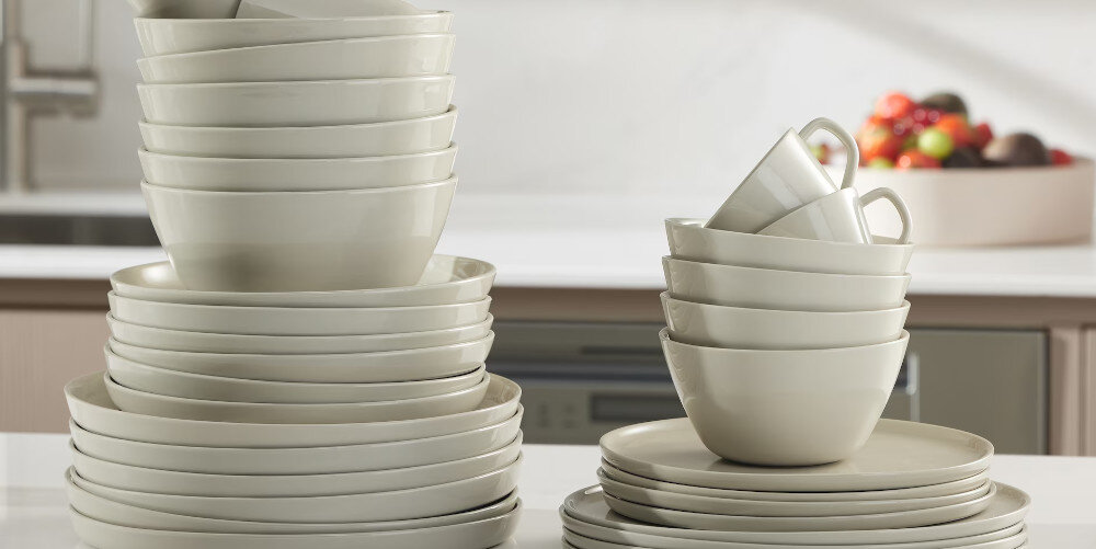 Zmywarka MIELE G 7980 SCVi zdjęcie lifestyle naczynia talerze kubki Połowa załadunku mniej naczyń efektywne mycie częściowe zapełnienie załadunek mycie