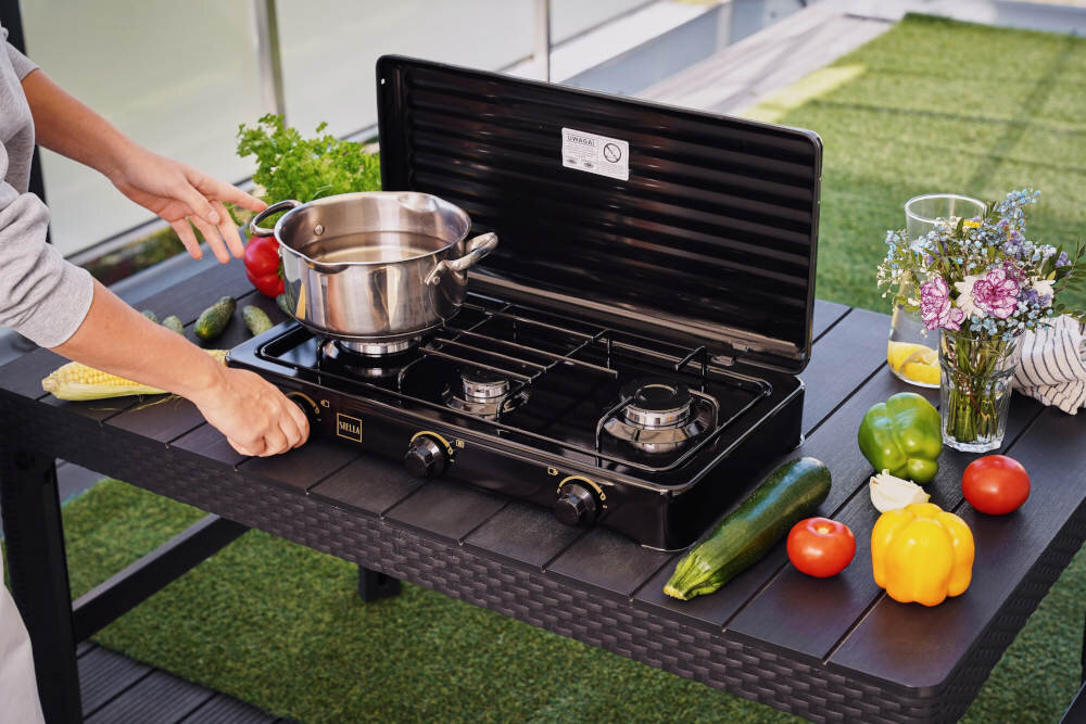 Kuchenka nastawna STELLA STKGC-03  wygoda gotowanie moc trzy pola grzewcze posiłki wymiary głębokość szerokość wysokość przechowywanie