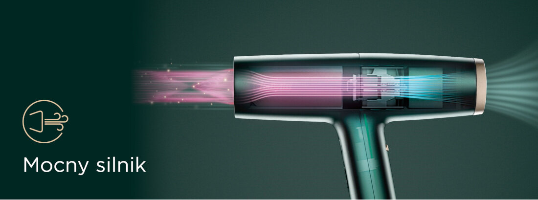 Suszarka BABYLISS D6555DE 1700W Mocny silnik silnik cyfrowy MOC ciśnienie