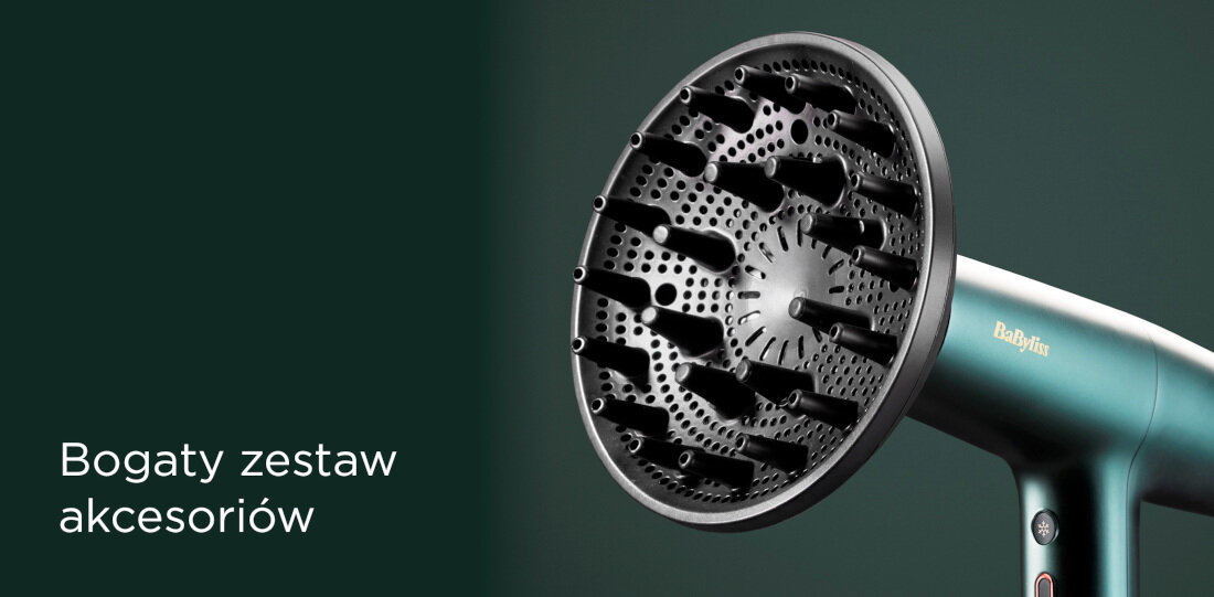 Suszarka BABYLISS D6555DE 1700Wd duży dyfuzor fale kręcone włosy dwie dysze stylizujące stylizacja