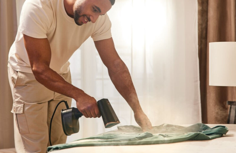 Parownica do ubrań (Steamer) BRAUN GS7077BK Technologia iCare ochrona tkaniny przypalenie zniszczenie zagniecenia