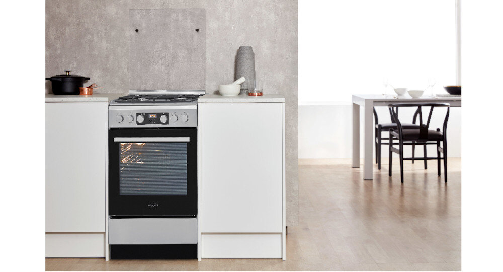 Kuchnia WHIRLPOOL WS5G8CHX Inox - Szklana Pokrywa
