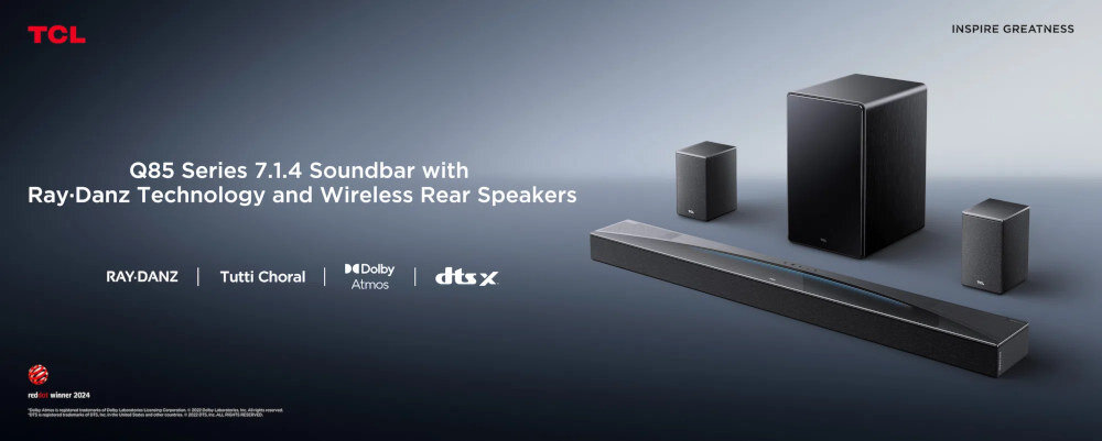 Soundbar TCL Q85HE - Dźwięk 5.1.4