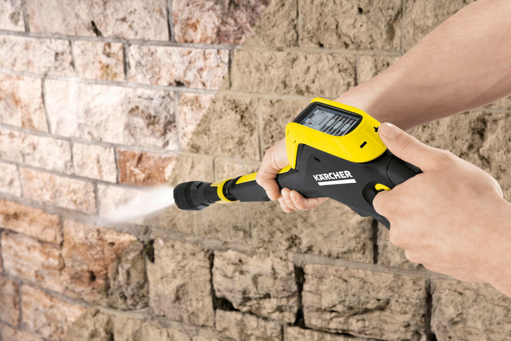 Pistolet wysokociśnieniowy KARCHER G 180 Q Smart Control 2.644-270.0 precyzyjne zarzadzanie parametrami pracy czytelny wyświetlacz LCD łatwa regulacja ciśnienia wody i dawkowania środka czyszczącego intuicyjne przyciski proste dostosowanie ustawień monitorowanie parametrów pracy w czasie rzeczywistym ekran komfortowa obsługa 