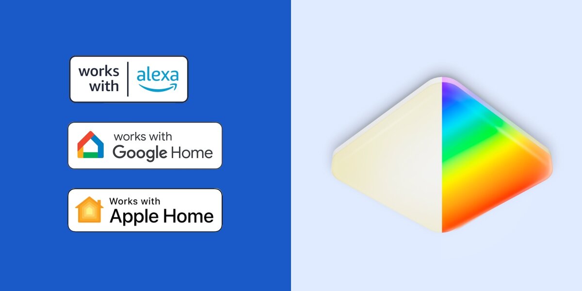Lampa sufitowa HAMA 176666 Wi-Fi Czarny, sterowanie, WiFi, głos, wygoda, Logo kompatybilności lamp Hue z Alexa, Google Home i Apple Home.