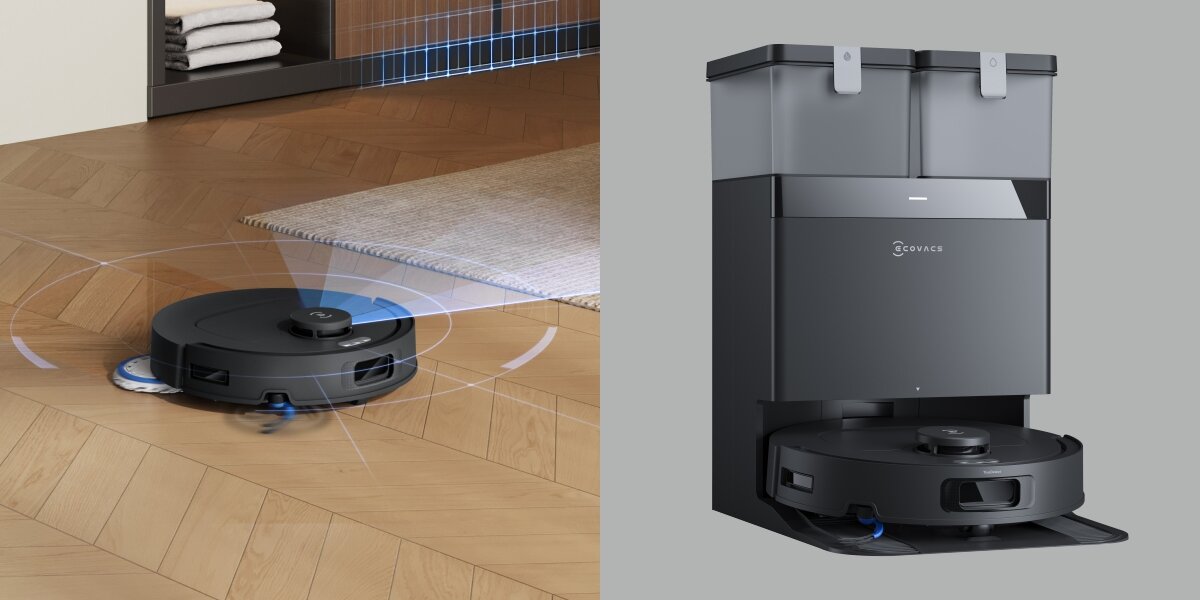 Robot sprzątający ECOVACS Deebot T30C Czarny Mopowanie bez kompromisów