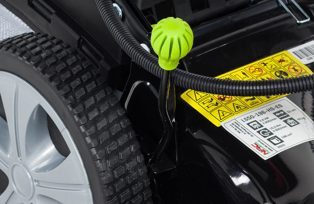 Kosiarka spalinowa NAC LS50-196-HS-ES z napędem preferowanej wysokości trawy 25-75 cm centralnej regulacja mechanizm sprężynowy 7-stopniowej skali