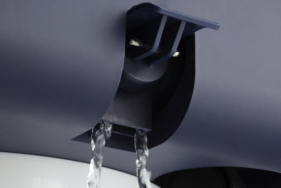 Masażer do stóp MEDIVON Hydro Shiatsu wygoda odpłyt użytkowanie system odpływu wody