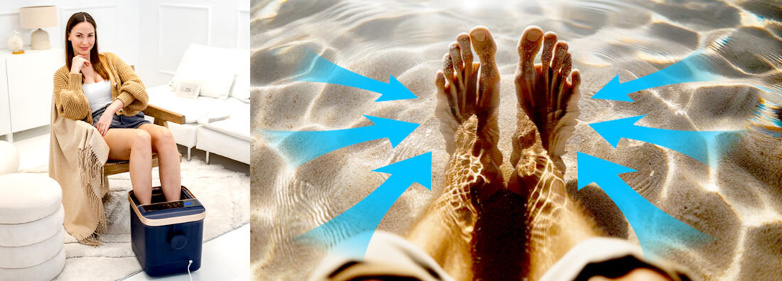 Masażer do stóp MEDIVON Hydro Shiatsu Masaż Tai Chi techniki rozciągajace delikatne ruchy