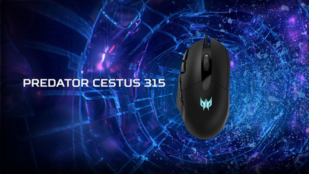 ACER Predator Cestus 315 mysz na niebieskim tle