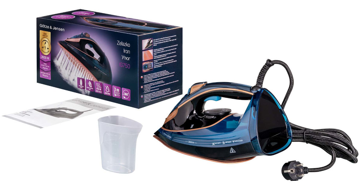 Żelazko GÖTZE & JENSEN IG750 zawartosc opakowania
