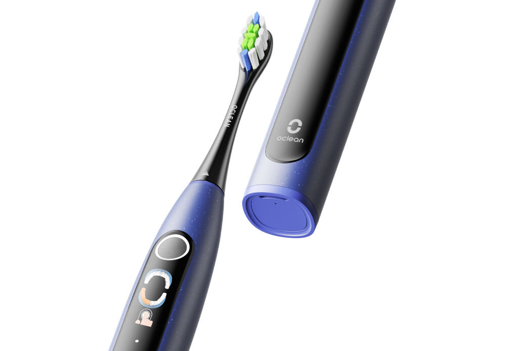 Szczoteczka soniczna OCLEAN X Lite Niebieski funkcja mapowania 3D monitorowanie wszystkich obszarów w czasie rzeczywistym analizuje dokładne mycie zębów obszary wymagające większej uwagi żadna część nie zostanie pominięta