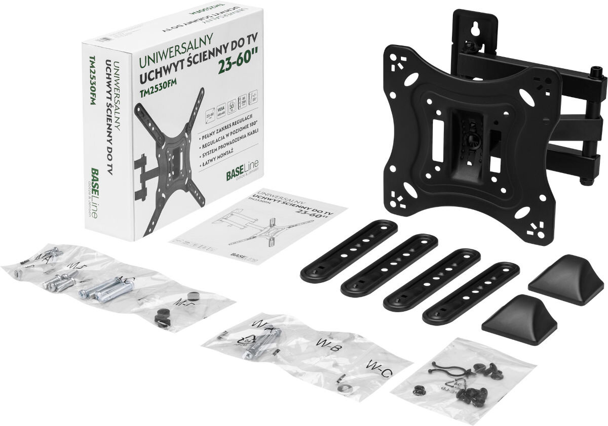 Uchwyt GÖTZE & JENSEN do TV 23-60 cali TM2530FM elementy opakowanie