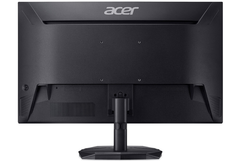 Monitor ACER Nitro KG251QX0BIIP 24.5 cala 1920x1080px 200Hz 2 ms [GTG] prezentacja monitora od tyłu na białym tle VESA 100 mm łatwe stabilne przymocowanie oszczędność miejsca uchwyt biurkowy VESA zwiększa powierzchnię roboczą dopasowanie ustawienia ekranu organizacja pracy