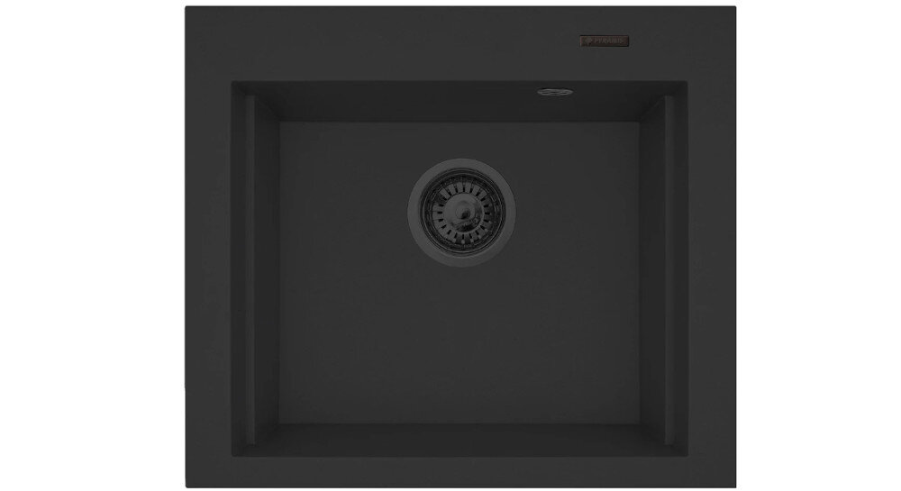 ZLEWOZMYWAK PYRAMIS SIROS 1B + BATERIA + ROLMATA CZARNY komora piragranit naturalny kwarc odporny na zarysowania temperatury