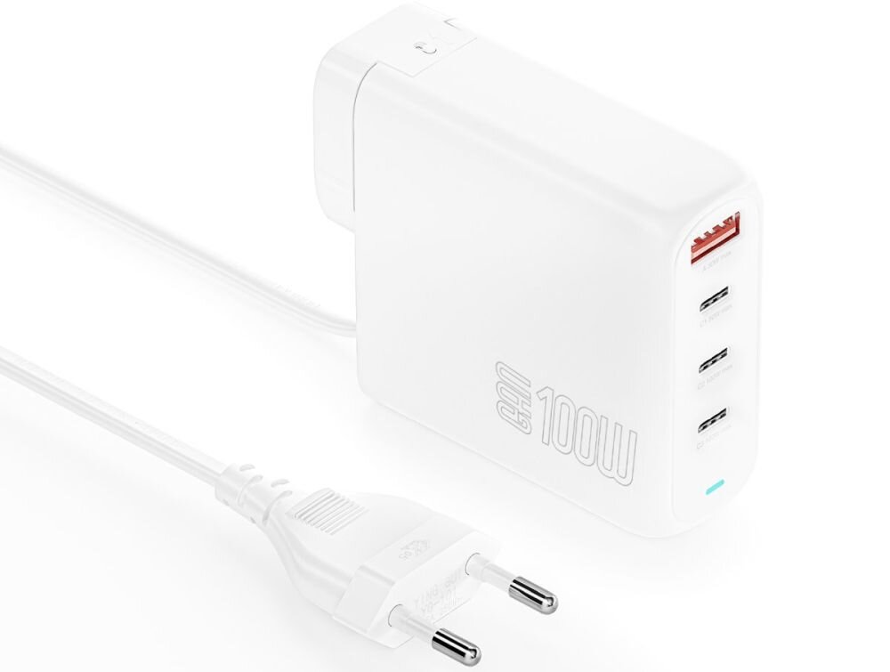 Ładowarka podróżna z adapterami EU, UK i US oraz przewodem 1,5 m