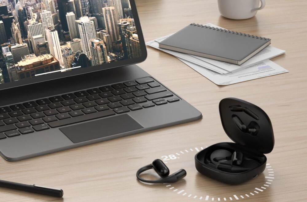 SkyBuds AI 28 godzin pracy bluetooth 5.4 długa żywotność baterii etui zasilające