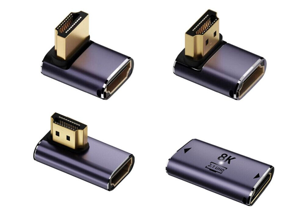 Zestaw adapterów 4SMARTS HDMI - 4 adaptery na białym tle