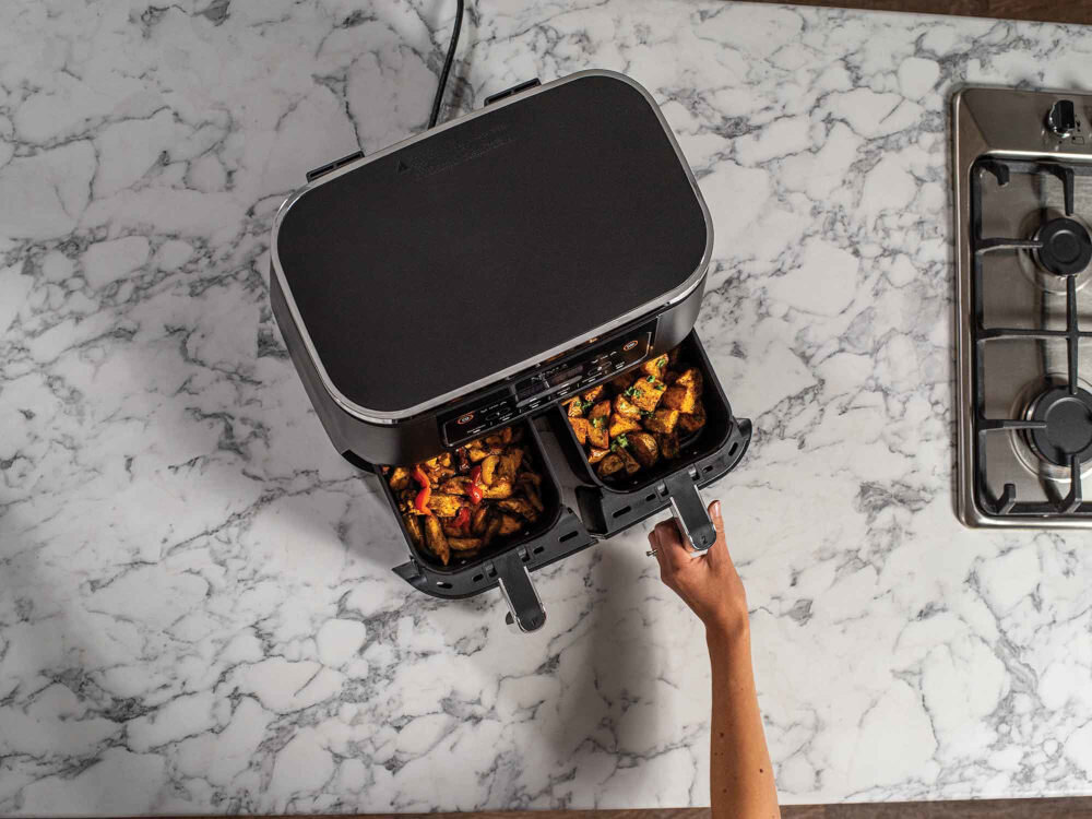 Frytkownica beztluszczowa NINJA Foodi AF300EU Air Fryer z podwojnym koszem 2w1 dwa rozne dania