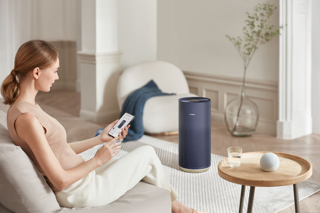 Oczyszczacz powietrza SMARTMI Air Purifier 2 sterowanie zdalne aplikacja Smartmi Link używaj głosu integracja z Google, Alexa i Apple HomeKit
