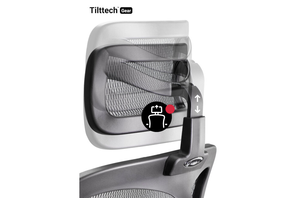 Fotel DIABLO CHAIRS V-Basic Czarno-szary oparcie regulacja siedzisko