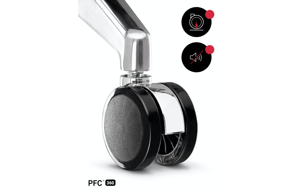 Fotel DIABLO CHAIRS V-Basic Czarno-szary zarysowania kółka kauczukowe