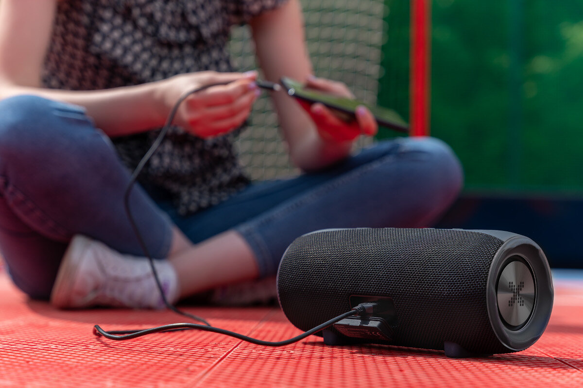 GŁOSNIK MOBILNY XMUSIC BTS850G BLUETOOTH czarny akumulator powerbank