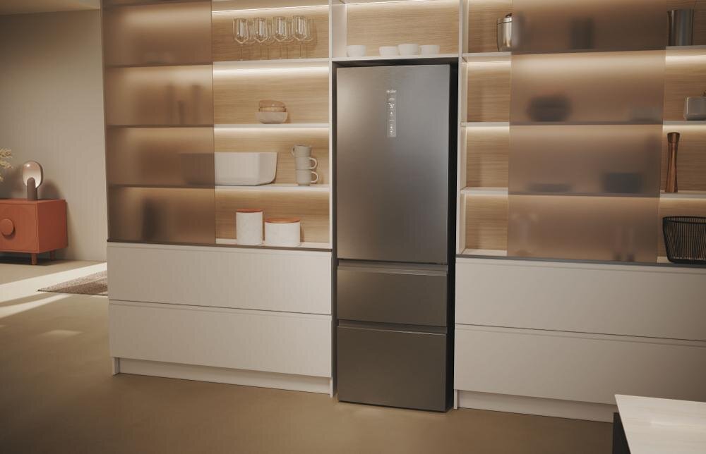 HAIER HTR5720ENMG lodówka funkcjonalność wygląd elegancja wnętrze aranżacja kuchnia ozdoba