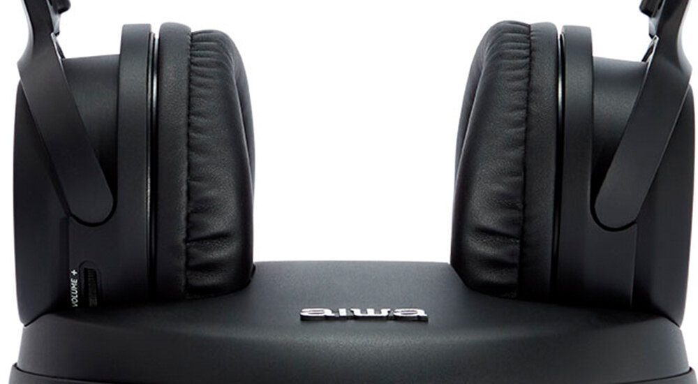 Słuchawki nauszne AIWA WHF-930D Czarny muzyka film czas pracy czas działania