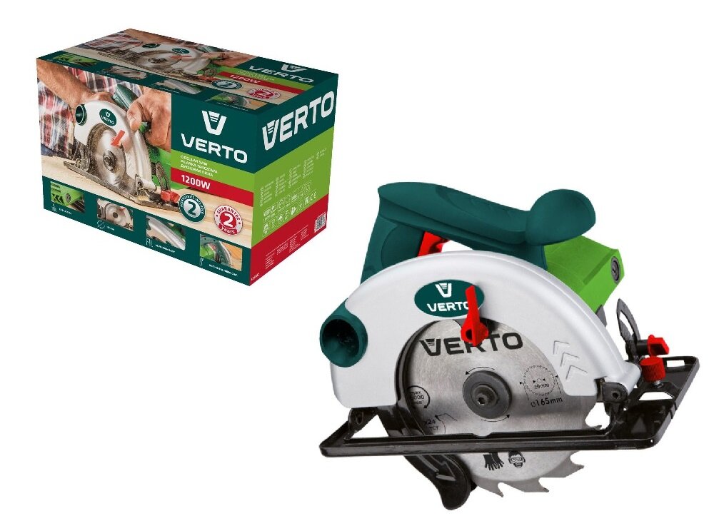 Pilarka tarczowa VERTO 52G682 w zestawie instrukcja obsługi w języku polskim karta gwarancyjna