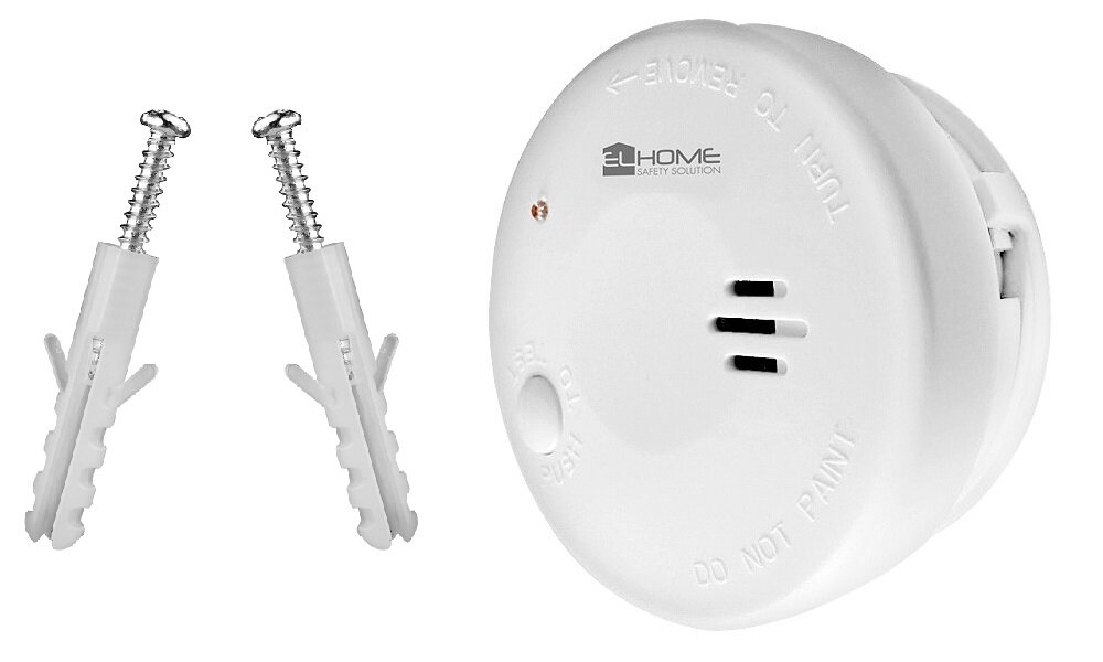 Czujnik dymu EL-HOME SD-10A4 Mini zestaw akcesoria montazowe dokumentacja