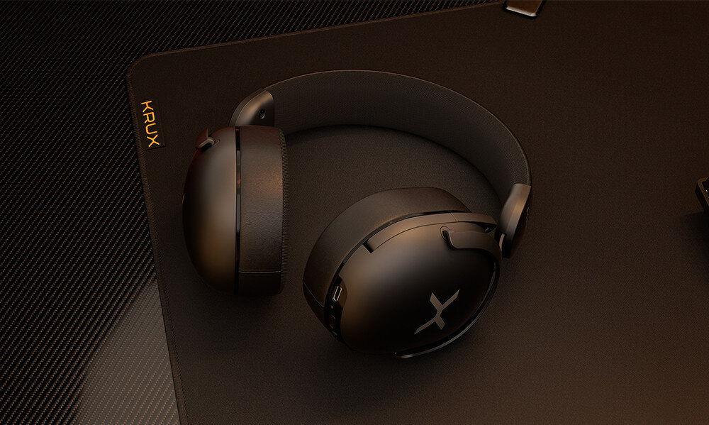 Słuchawki KRUX Crave Pro Wireless mozliwosci, bezprzewodowy, polaczenie, kompatybilnosc, konstrukcja, sluchawki lezace na blacie