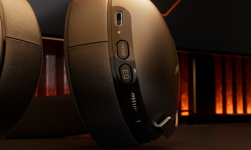 Słuchawki KRUX Crave Pro Wireless dostosowanie dzwieku, oprogramowanie, tryb, dzwiek, widok przyciskow na sluchawkach