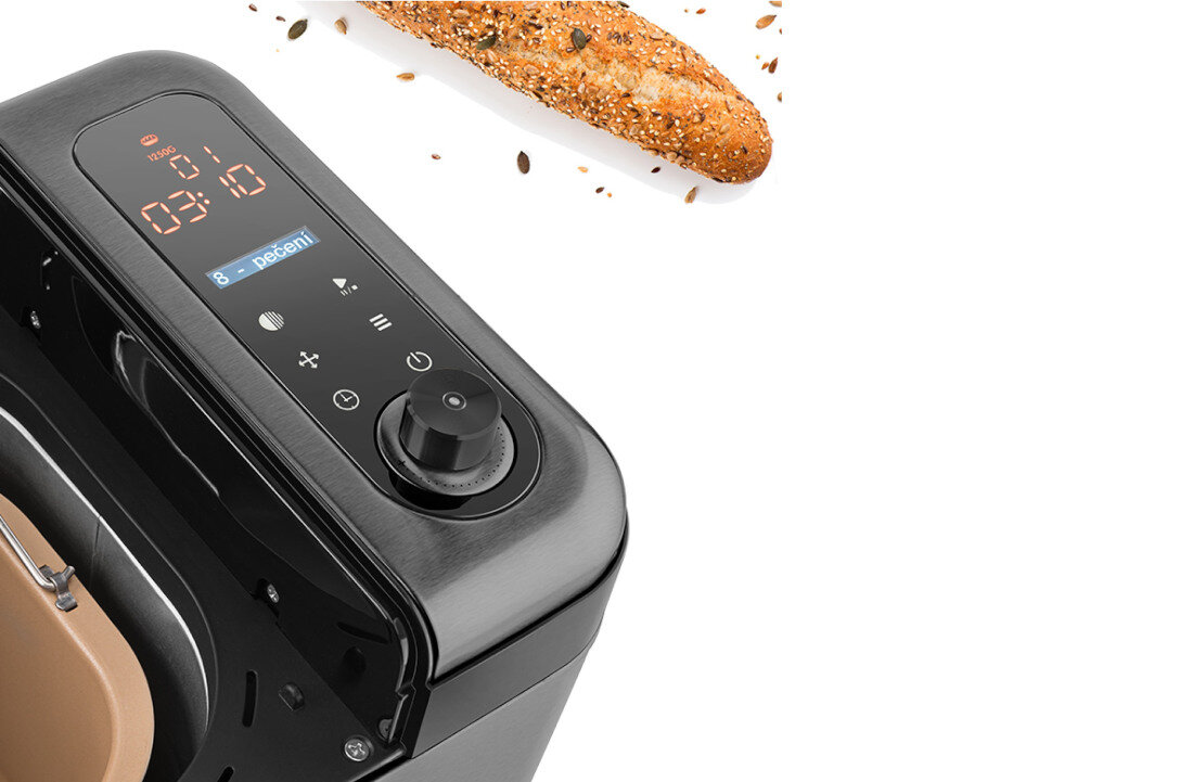 Wypiekacz do chleba ETA Duplica II 314790000 personalizacja ustawienia Dwa niestandardowe programy wyrabianie odpoczynek wyrastanie pieczenie podtrzymywanie temperatury