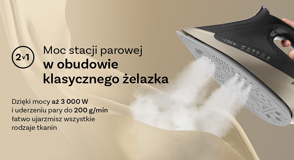 Żelazko ETA SuperSteam II 327590000 wydajność, żelazko parowe, szybkie osiągnięcie temperatury