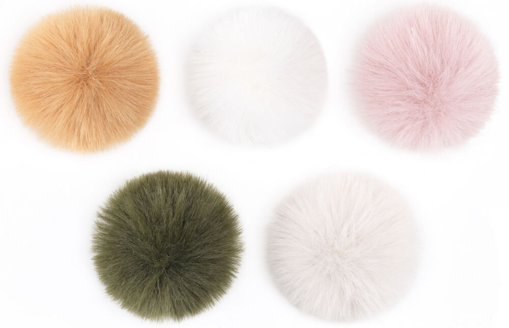 Osłona przeciwwietrzna DJI Mic 3 Kolorowy (5 szt.) prezentacja osłon w dwóch rzędach na białym tle pięć kolorów dopasowanie do stylu prosty montaż i demontaż