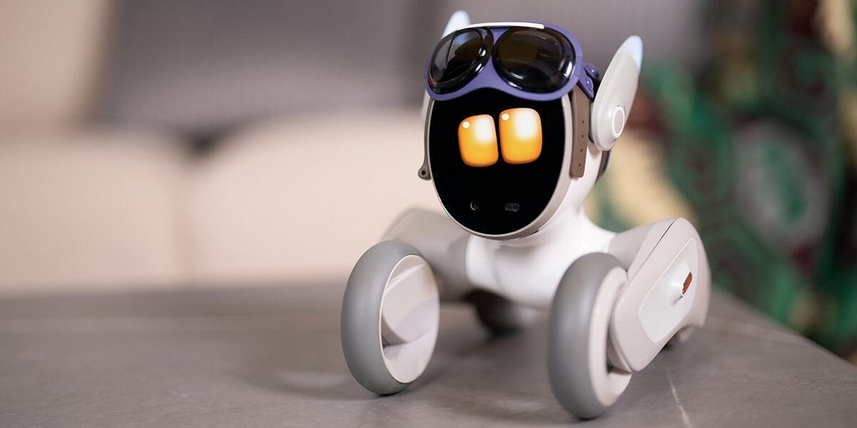 Zabawka interaktywna KEYI TECH Robot Loona Premium Edition KY004LN01 robot na blacie patrzący przed siebie