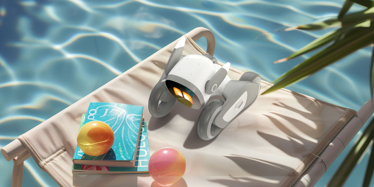 Zabawka interaktywna KEYI TECH Robot Loona Premium Edition KY004LN01 robot przy basenie w tle falująca delikatnie woda