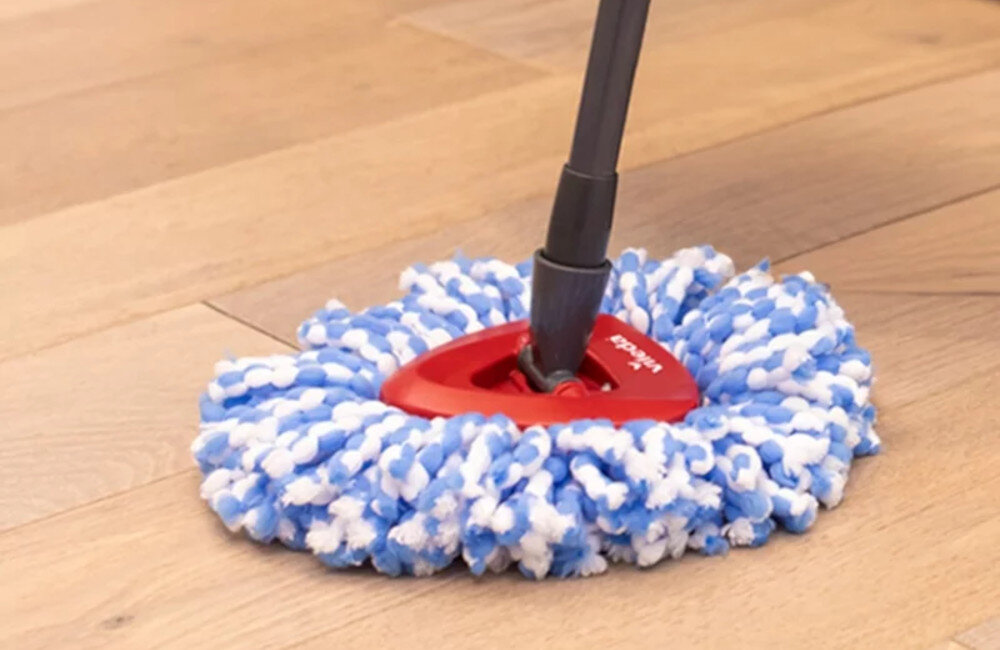 Mop obrotowy VILEDA H2prO Mikrofibra, która działa struktura mikrowłókien kurz, sierść i zabrudzenia czyszczenie