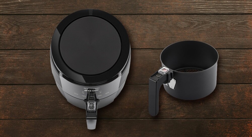 Air Fryer Frytkownica beztłuszczowa HYUNDAI AF 470 4.7l Czarny zabezpieczenie przed przegrzaniem, blokada bezpieczeństwa, antypoślizgowe nóżki