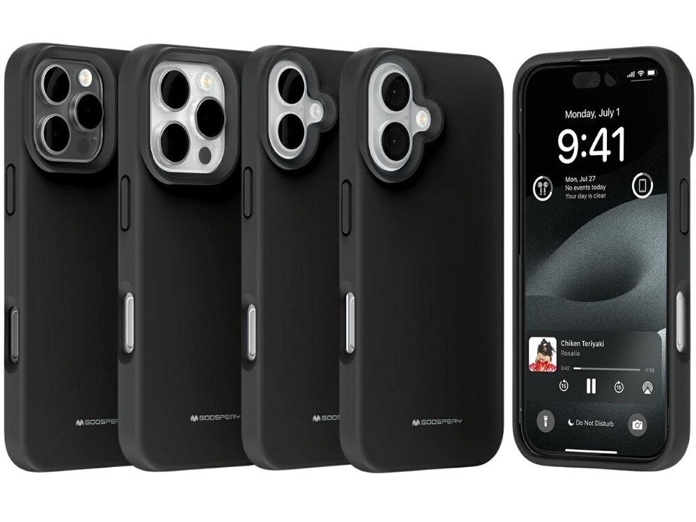 Etui MERCURY Pure MagSafe Silicone
                etui z tyłu i frontu na białym tle