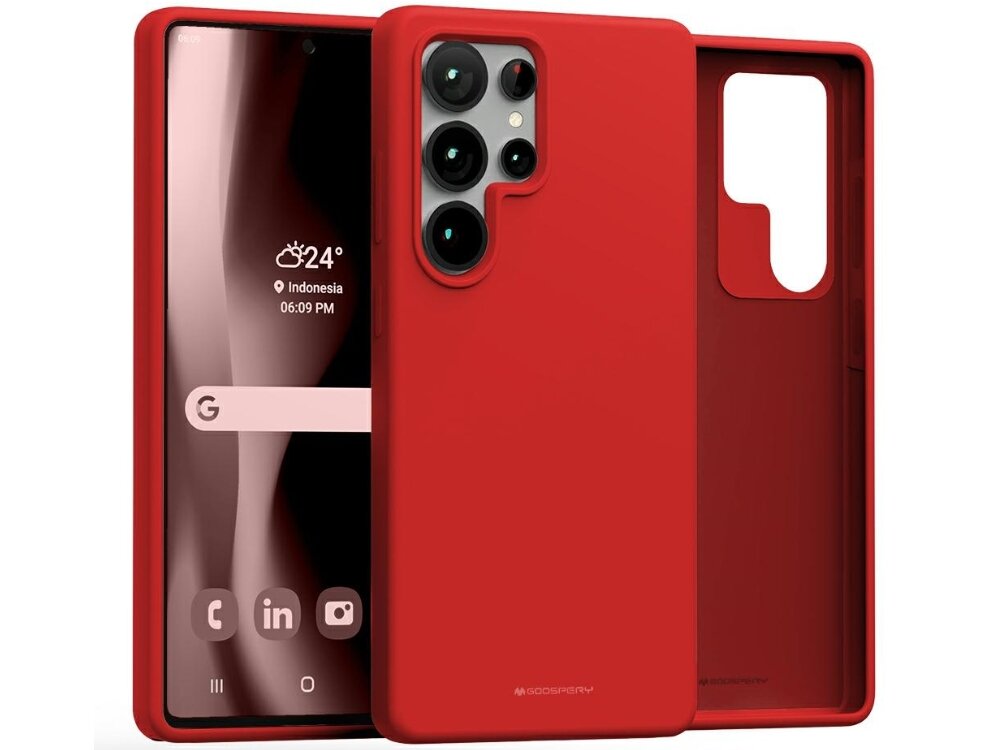 Etui MERCURY Pure MagSafe Silicone
                etui z tyłu i frontu na białym tle