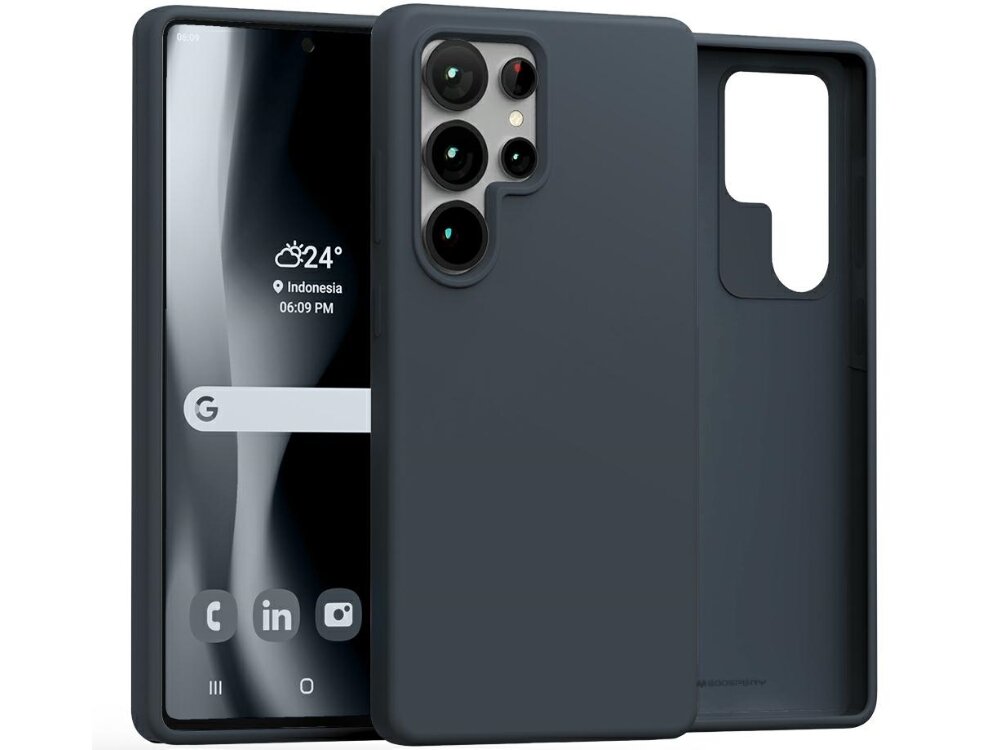 Etui MERCURY Pure MagSafe Silicone
                etui z tyłu i frontu na białym tle