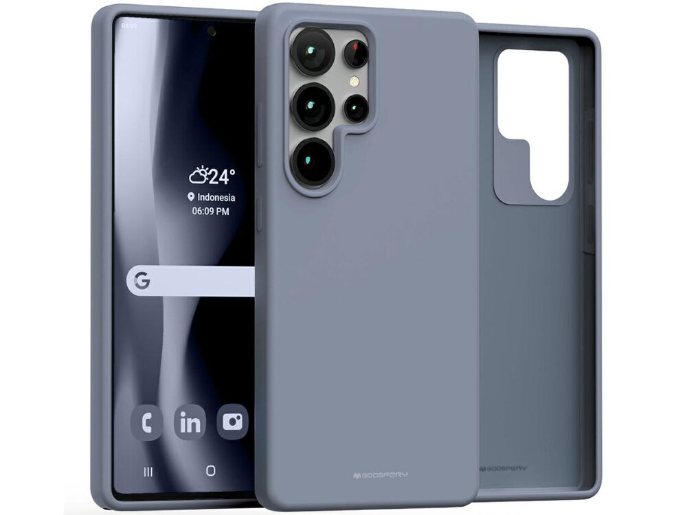 Etui MERCURY Pure MagSafe Silicone
                etui z tyłu i frontu na białym tle