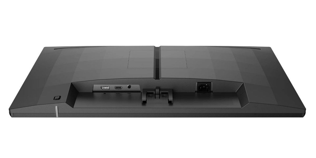 Monitor PHILIPS 27M2N3200NF na białym tle - spód obudowy monitora.